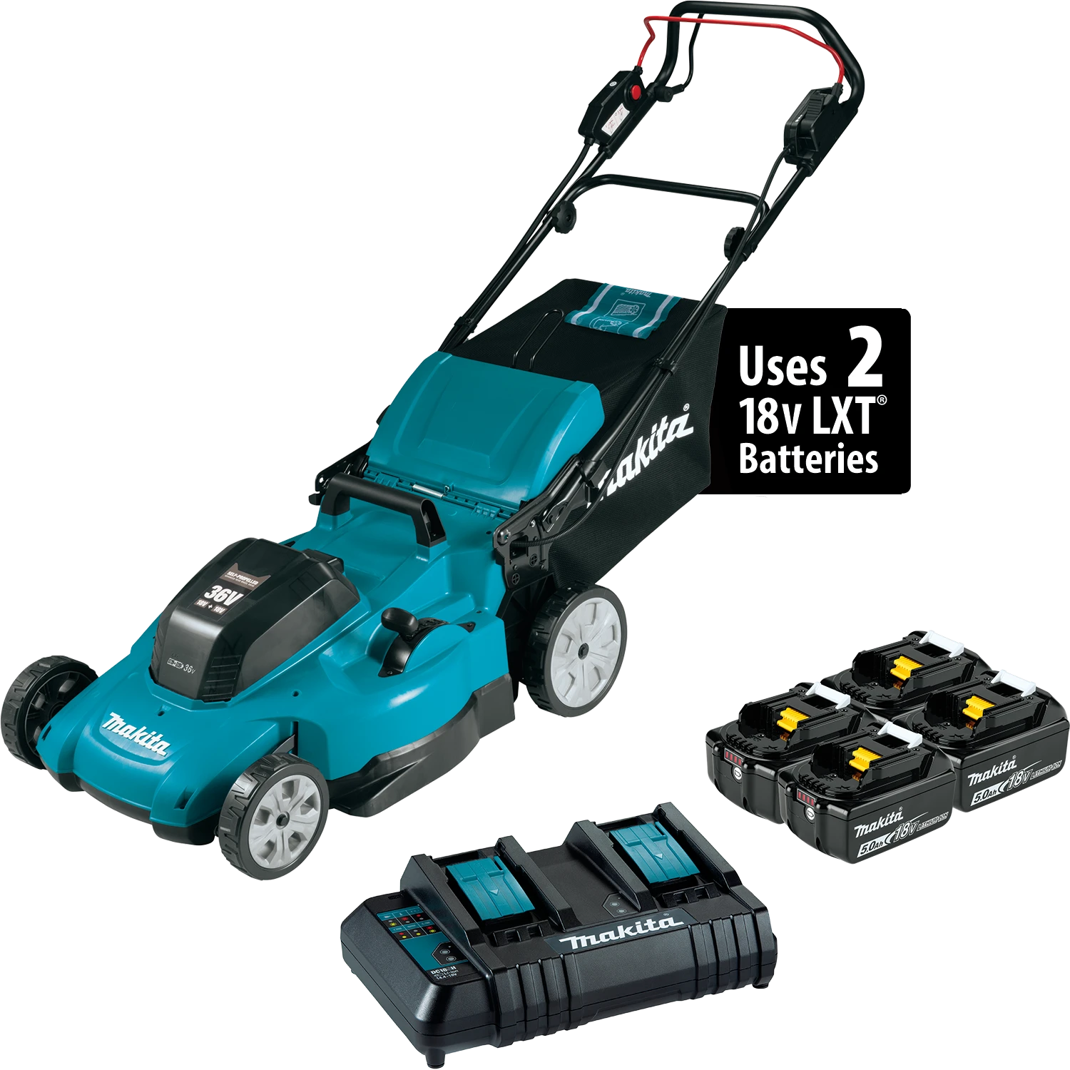 Makita 36V (18VX2) 21″ Self Propelled Walk Mower 1 Makita 36V (18VX2) 21″ Self Propelled Walk Mower