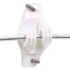 Gallagher HD Wood Post Wide Jaw Claw Insulator – White #G67614